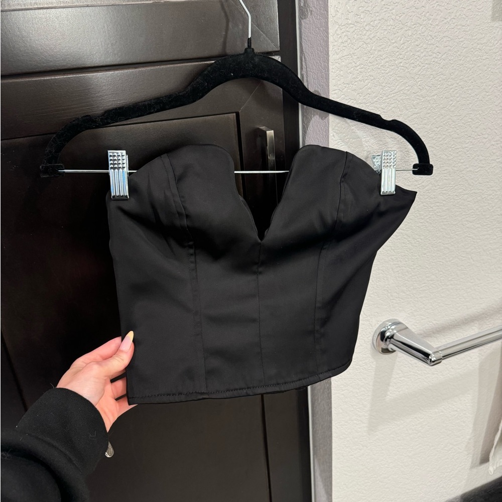 Topshop V-Neck Corset Top